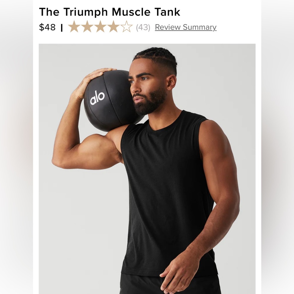 Alo Yoga Black Triumph Muscle Tank